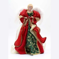 Tree Top Angel Red &amp; Green 40cm