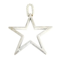 Wood Hanging Star 34x4x32cm