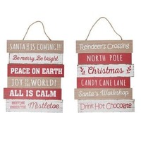 Xmas MDF Hang 28x45cm Sign