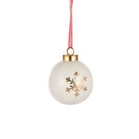 Snowflake  6x6x8cm Whi/Gold ..