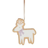 Deer Deco 9x10cm White/Red..
