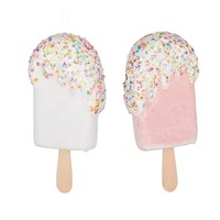 Icecream Hangers 7x3x16cm Pnk/Wht 2 Ast..