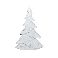 Xmas Tree Wood 16x24cm White