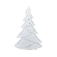 Xmas Tree Wood 22x34cm White..
