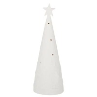 Embossed Tree Porcelain 10x28cm White..