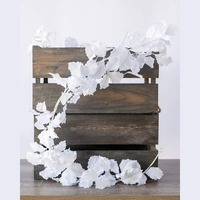 Holly Leaf Garland White 180cm