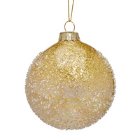 8cm Gold Textured Glass
