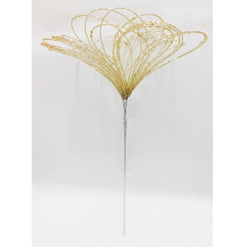 Glass Bead Pick 50x33cm Champagne