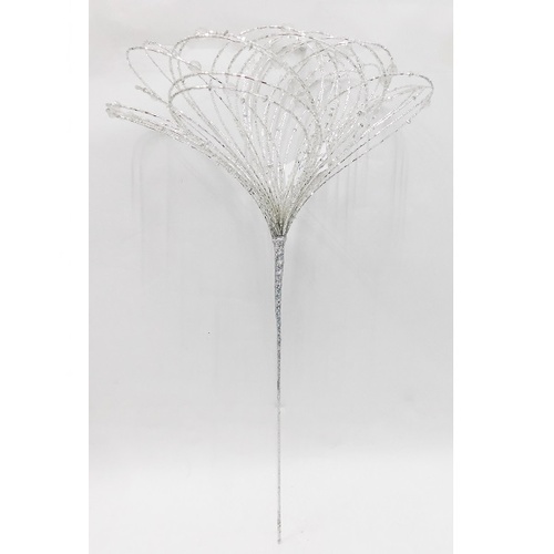 Glass Bead Pick 50x33cm Silver