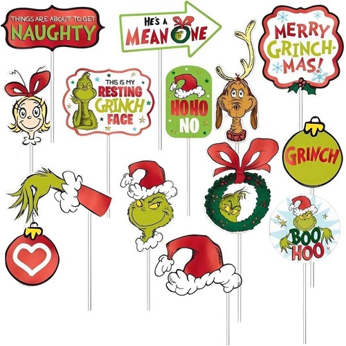 The Grinch Tradition Photo Prop Kit
