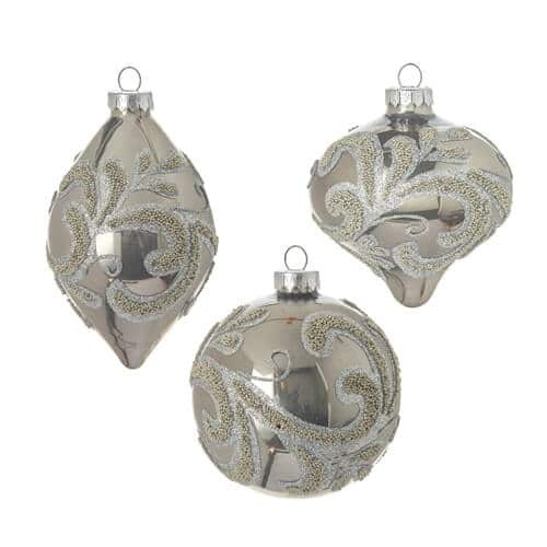 5" Bead Scroll Ornament