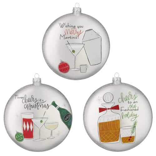 5" Holiday Cheer Disc Hanging Deco