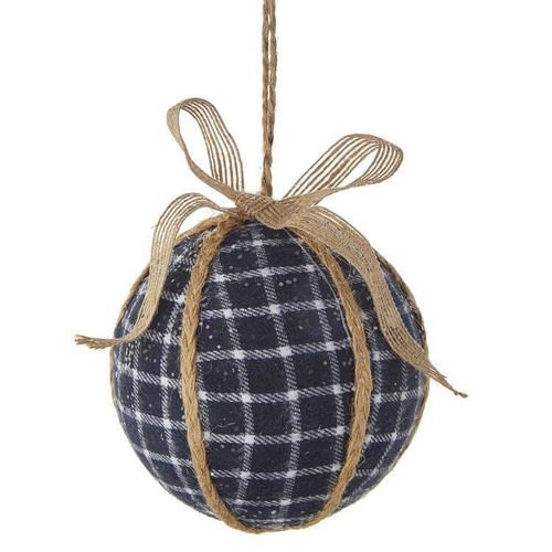 Plaid Bauble 4"