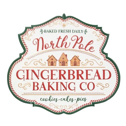 Metal North Pole Ginger Sign 44.5cm