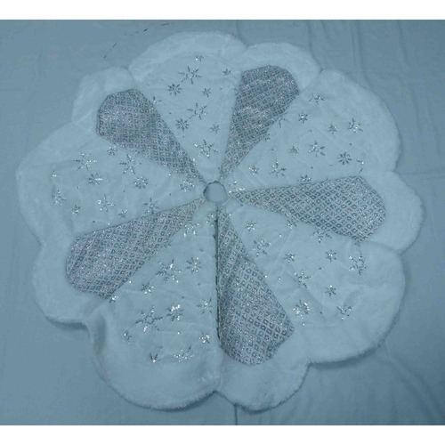 Tree Skirt Silver & White 120cm