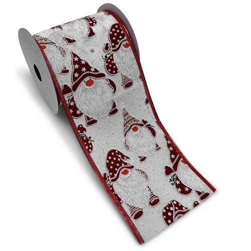 Santa Gnome Red & White 4" x 10mts