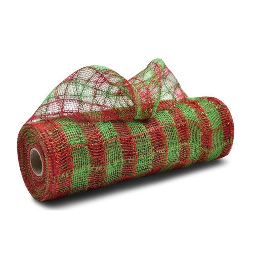 Mesh Red & Green 26cm 10yd