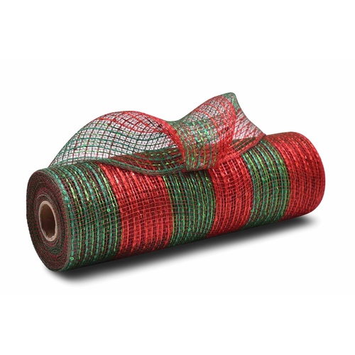 Mesh Red & Green 26cm 10yd