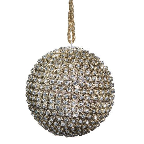3" Gold Jewelled Bauble