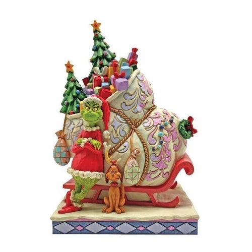 Grinch and Sleigh 21cm