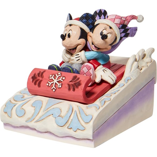 Disney Traditions Minnie & Mickey Sledding Sweethearts 