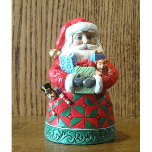 Heartwood Santa with Gifts Pint Size 12cm