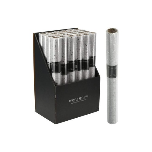 Deco Fabric Glitter 38X200Cm Silver