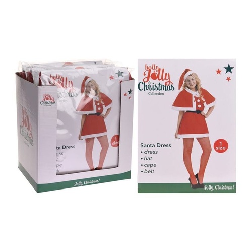 Lady Santa Xmas Outfit 4Pcs