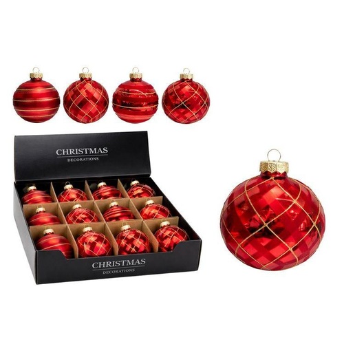 Glass Bauble 80mm Burgundy