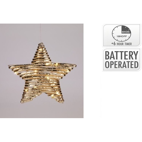 Star 30cm With Micro LED Gold