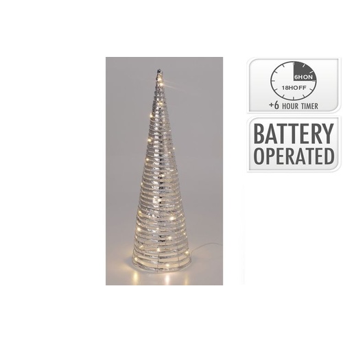 Iron Cone 60cm With Micro LED Silver