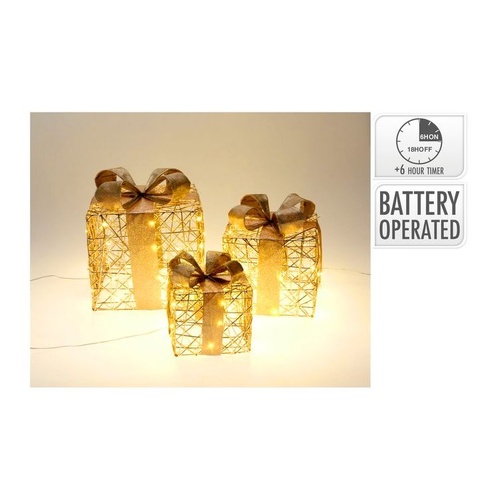 Giftbox Set With 90LED Champagne B/O