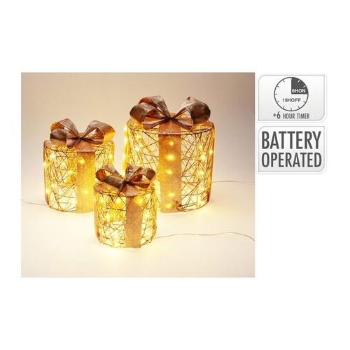 Giftbox Set With 90LED Champagne B/O