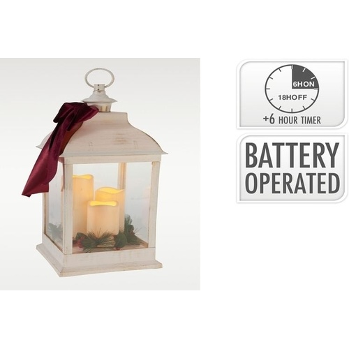 Led Lantern 60cm with 3 Candles