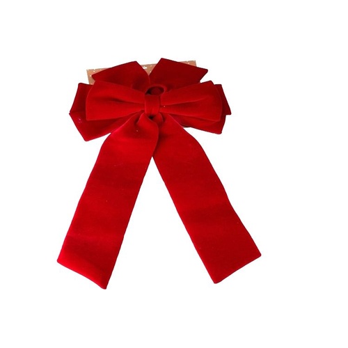 Velvet Bow 2 Layers 8 Loops 