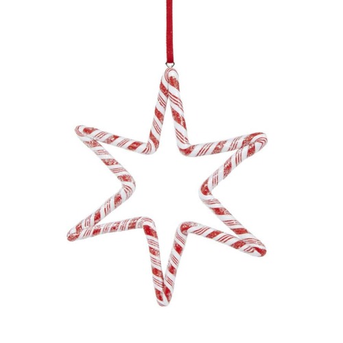 Candy Cane Star Hanging Orn