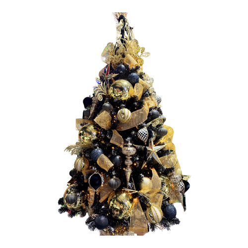 Black & Gold Tree Decoration Kit