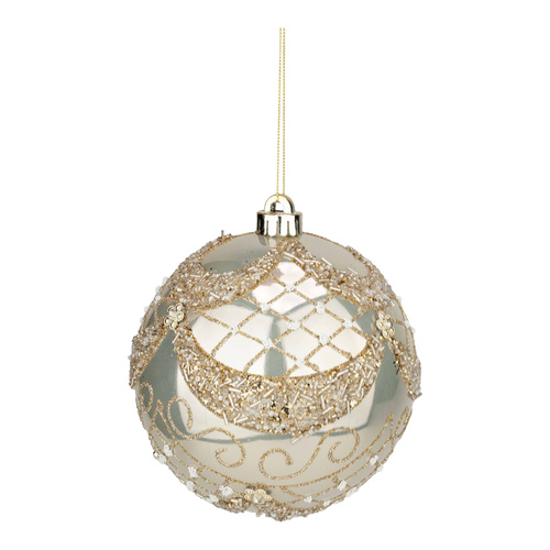 15cm Champagne Pearl Bauble
