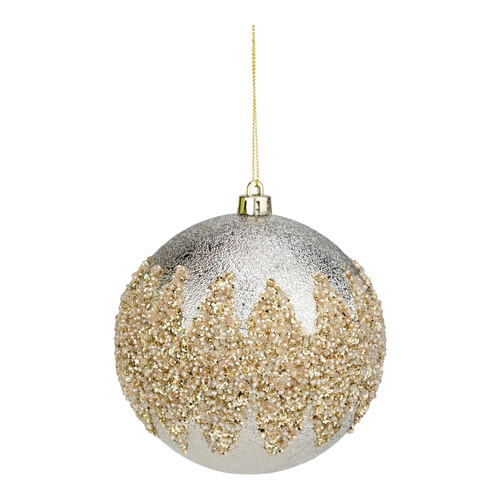 12cm Champagne Encrusted Bauble