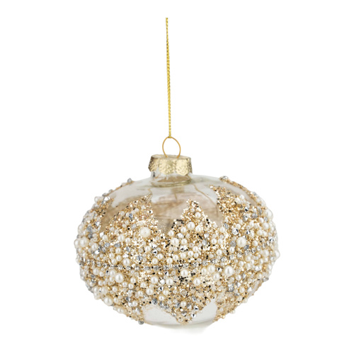 10cm Clear Encrusted Drop