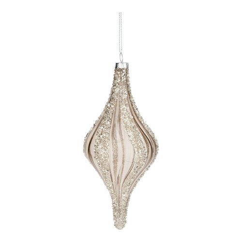 14cm Silver Encrusted Long Drop