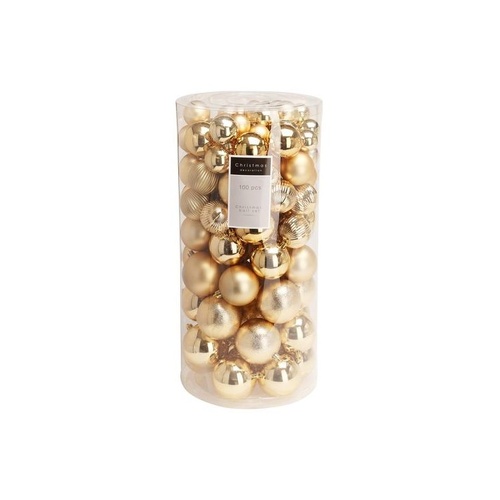 Bauble Pack Gold 100Pcs
