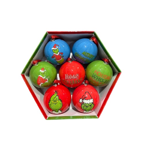 Grinch Baubles Set 7