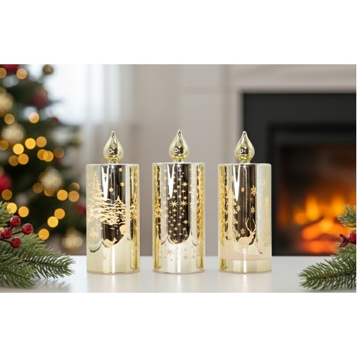 LED Candle Gold 20cm