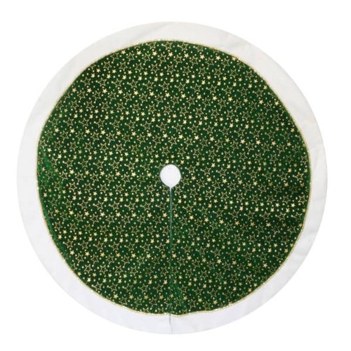 Tree Skirt Stars Green 120cm
