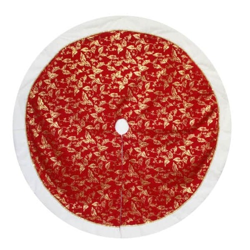 Tree Skirt Holly Red 120cm