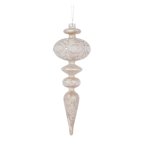 Frosted Disc Finial Glass..