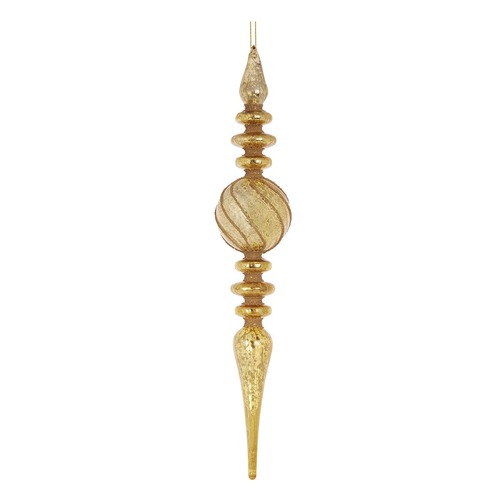 Gold Beaded Finial XL Glass..