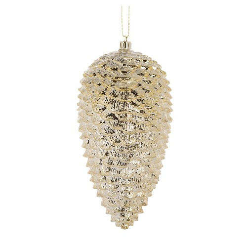 Gold Mercury Pine Cone Bauble..
