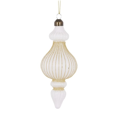 Frosted Ribbed Finial..